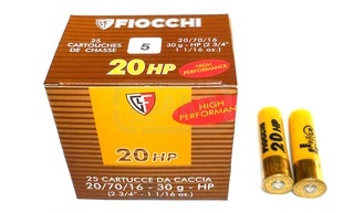 Brokové střelivo Fiocchi 20 HP 2,9mm