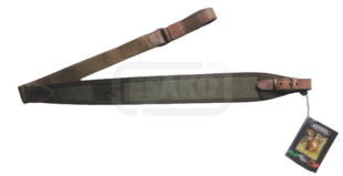 Nylonový řemen na zbraň Artipel s koženými poutky - zelený