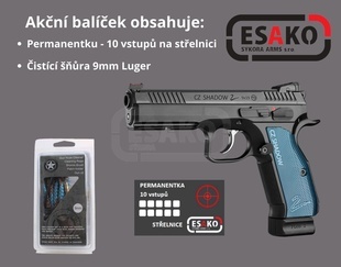 Pistole CZ Shadow 2 9mm Luger permanentka na 10 vstupů zdarma