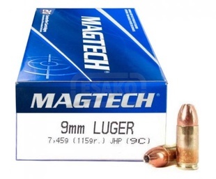 Pistolový náboje Magtech 9mm Luger JHP 9C