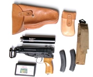 Samonabíjecí pistole CZ Scorpion 61 ráže 7,65 Browning dřevo + výbava + tlumič