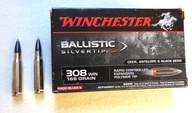 Kulové náboje Winchester 308 W Ballistic Silvertip 168 gr