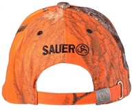 Čepice Sauer - oranžová, maskáčová kšiltovka s logem Sauer (Camo-Cap orange)