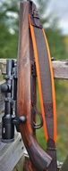 Nylonový řemen na zbraň Artipel s koženými poutky - oranžový BR16-EX FL